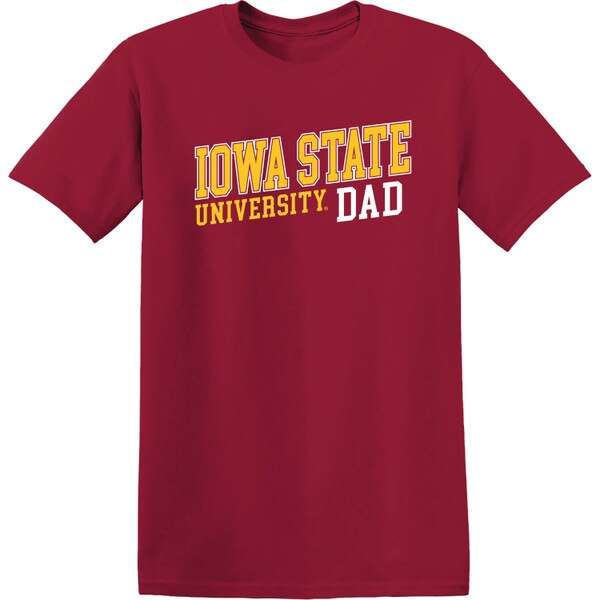 College House 2026 Iowa State Dad Cardinal Short Sleeve T-shirt vendor image